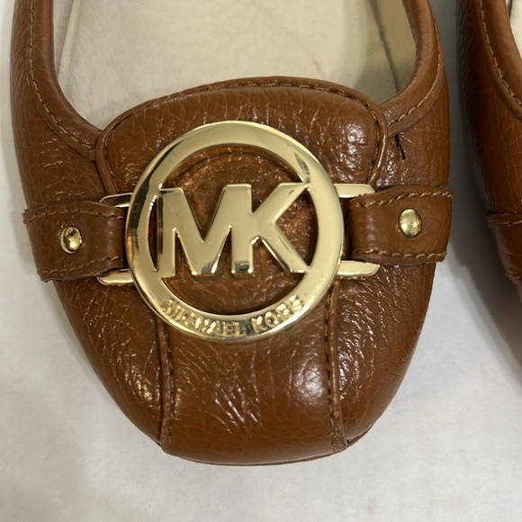 Michael Michael Kors flats Classic Lillie Luggage Leather Moccasin Loafers  7 M - Picture 2 of 10